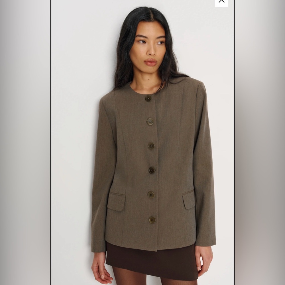 Reformation Laine Blazer Brown - Size M